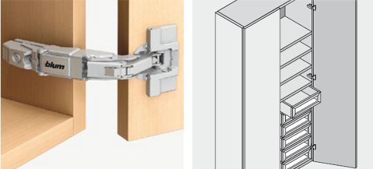 155 degree blum cabinet hinge