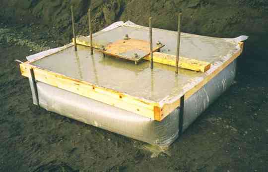 pad footing poured