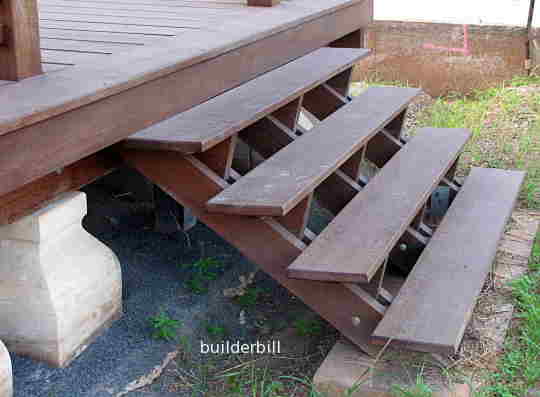 a simple all timber deck stair