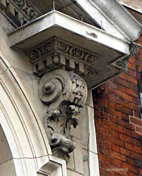 an ancone to a door pediment in greenwich