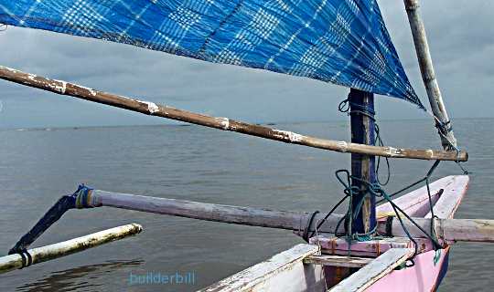 bamboo outrigger canoe