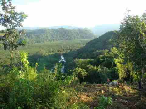 view from a hilltop in belize