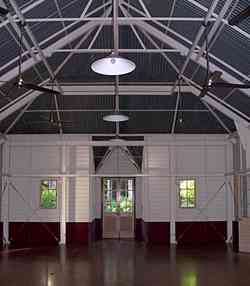 Interior of the pre-fabricated church