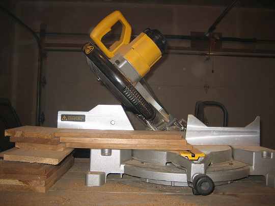 A compound mitre saw.