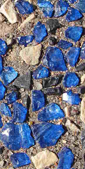 glass chips in concrete