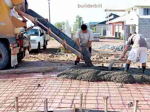 concrete pour to a driveway