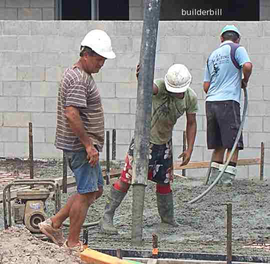 the delivery end of a concrete pump