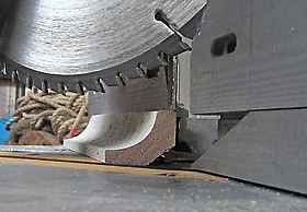 timber cornice set in mitre saw