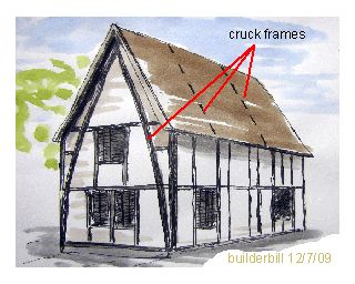 a small cruck constructed building.