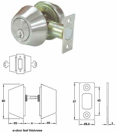 A Double Keyed Dead Bolt Lock