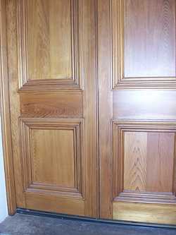 Western red cedar paneled doors