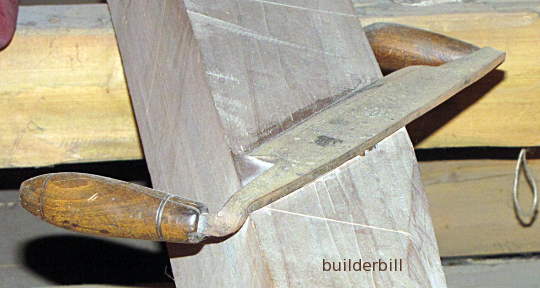 a drawknife about 12 inch cut