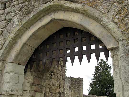 a gothic arch to a medieval gateway