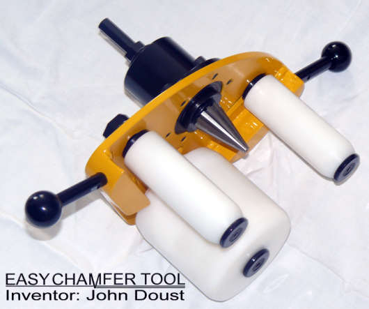 A close up of the easy chamfer tool