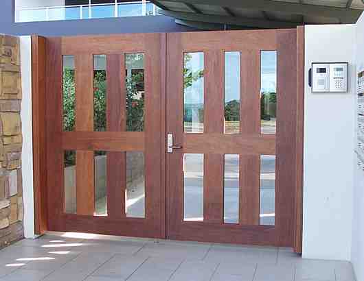 Hardwood entrance gates