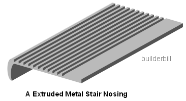 an extruded non slip nosing