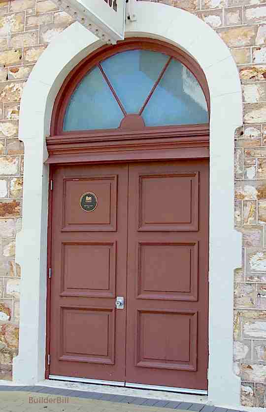 Double doors with fanlight