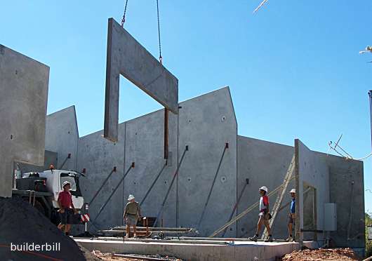 a tilt panel being lifted int position