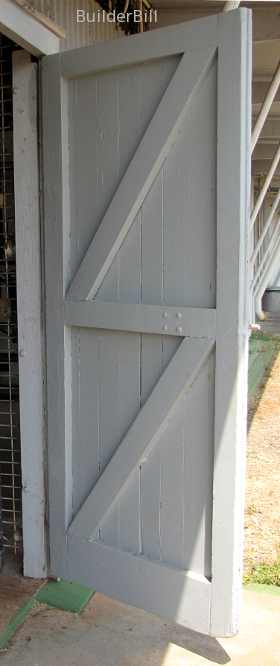 wooden frame and filled door