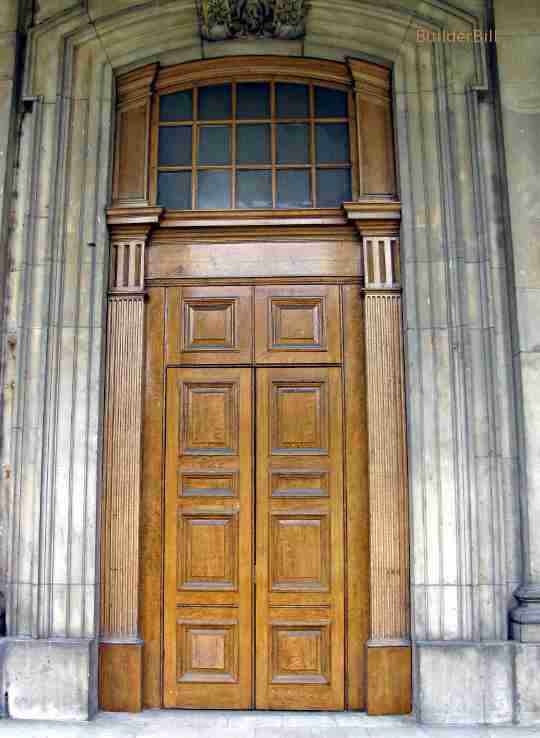 framed oak beading doors