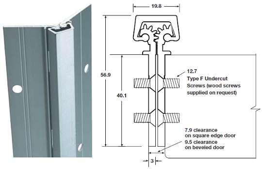 A full mortise hinge