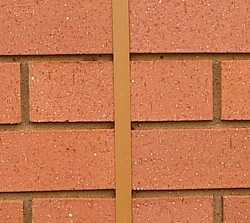 neat control joint in brickwork
