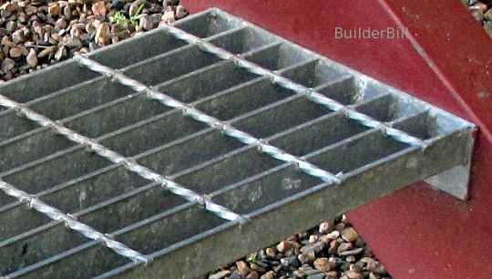 industrial galvanised grating step treads