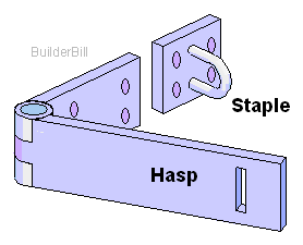 A sturdy hasp and staple