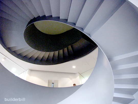 A plate steel helical stairway