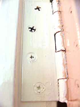 clogged up hinge screws