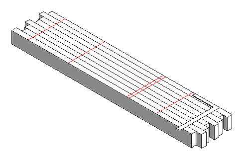 squaring a stack of timber