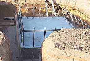 formwork in the ground