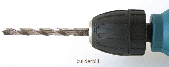 A small drill with it's keyless chuck