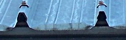 Kliplok metal roof sheeting with turn down at eaves