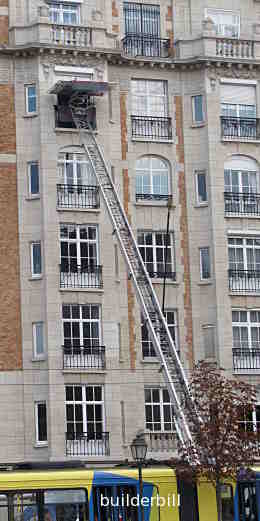 a large ladder hoist
