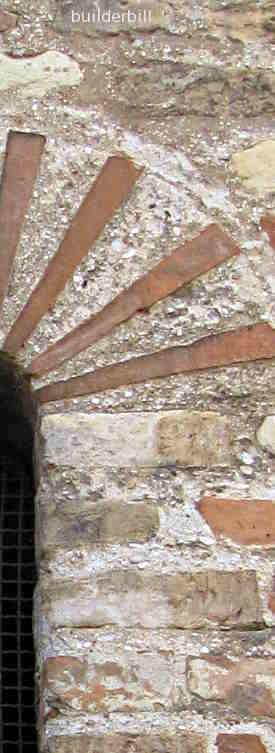 lime mortar used on building in ravenna