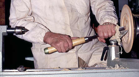 A long and sturdy wood turning tool