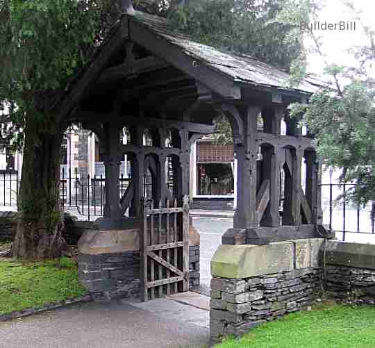 a churchyard lych gate