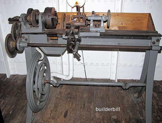 a screw cutting lathe by foot power