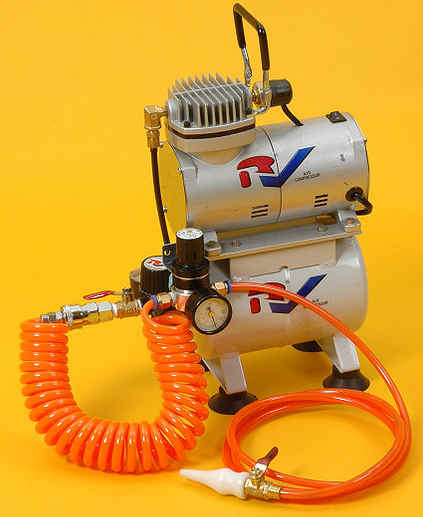 A small min-compressor used by model makers and the like.