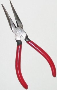  a pair of needle nose pliers