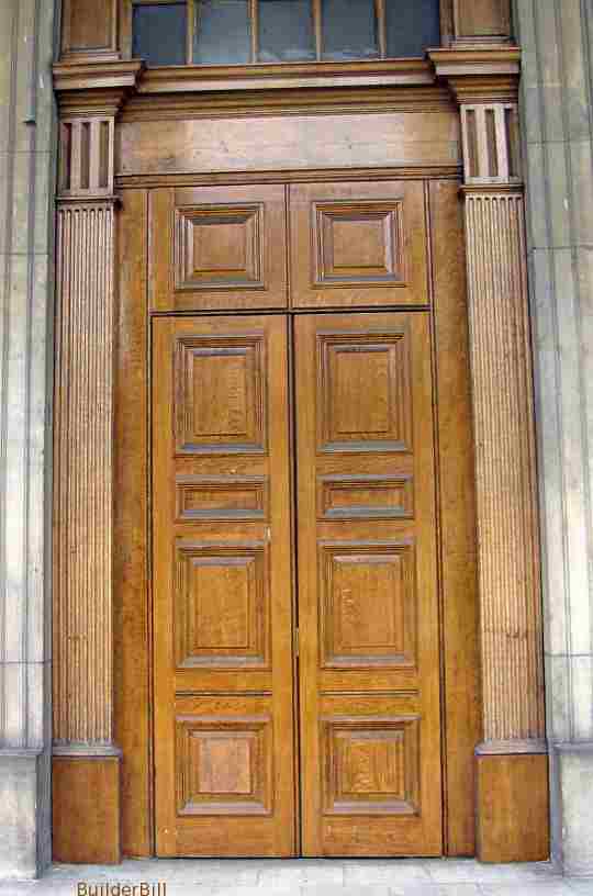 timber panelled doors