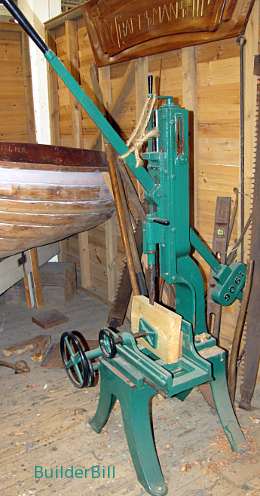 An old hand operated chisel mortiser