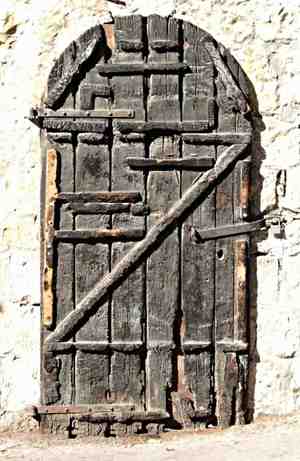 an old worn out door