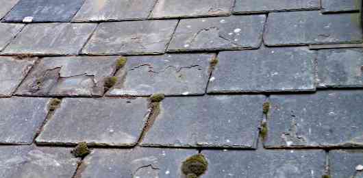 an old slate roof