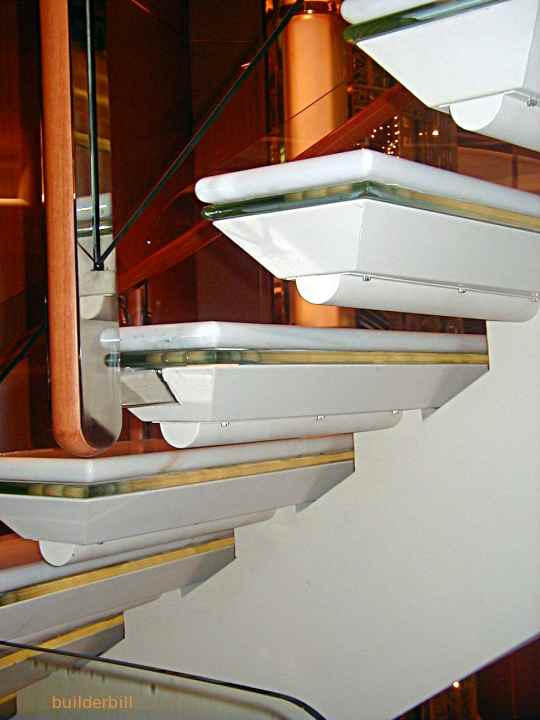 a combination open riser stair, steel and concrete