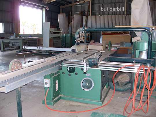 a large sliding table saw.