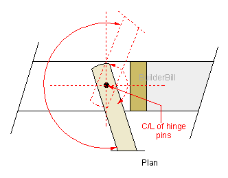 a pivot hinged door