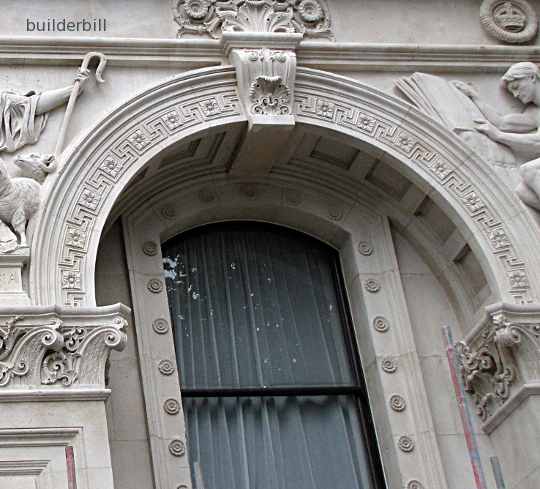 a rear arch or relieving arch over a window