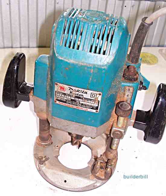 a Makita plunge router